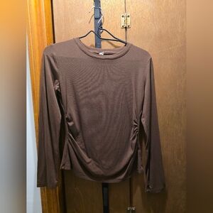 Brown Long Sleeve Top